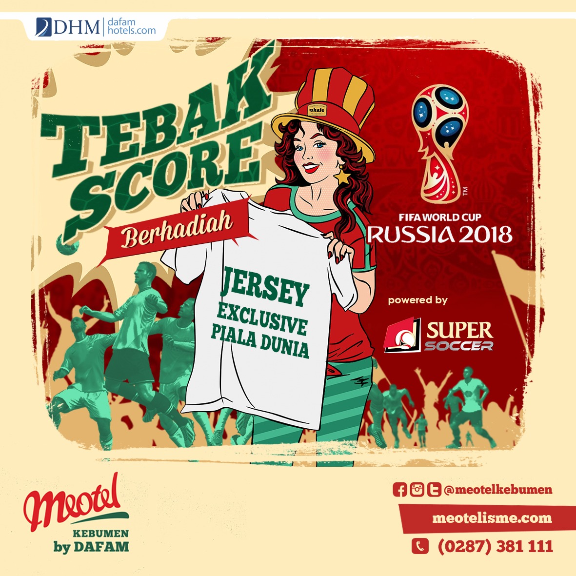 Nobar di Meotel Kebumen Gratis, Berhasil Tebak Skor Dapat Jersey Super Keren
