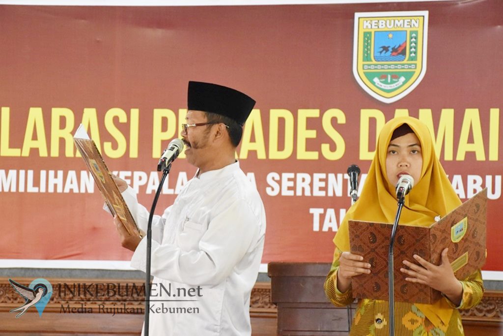 164 Calon Kades di Kebumen Deklarasikan Pilkades Bersih Tanpa Wuwuran