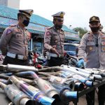 Puluhan Motor Berknalpot Racing Diamankan dari Arena Balap Liar di Kebumen