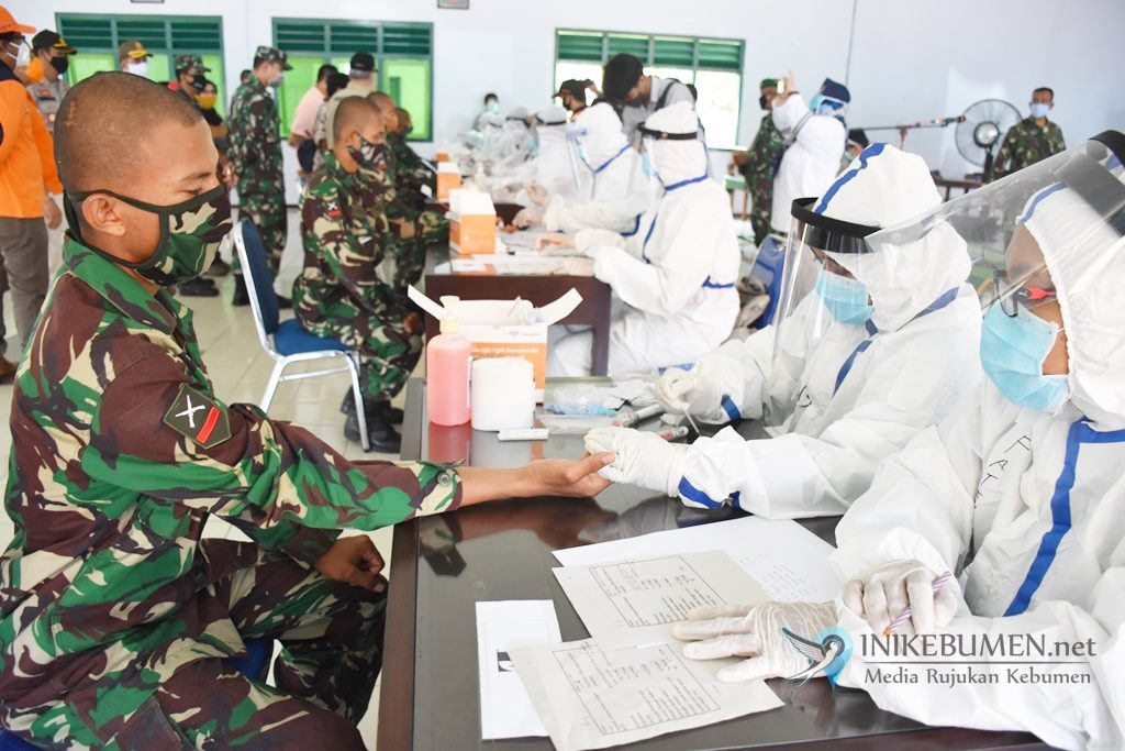 Ratusan Calon Prajurit TNI AD di Gombong Jalani Rapid Test Covid-19