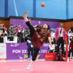 Kalahkan Jabar,  Tim Sepak Takraw Putri Jateng Raih Medali Emas