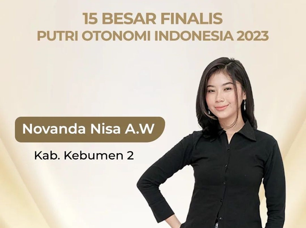 Profil Novanda Nisa Ayu Wibowo, Wakil Kebumen yang Lolos 15 Besar Pemilihan Putri Otonomi Indonesia