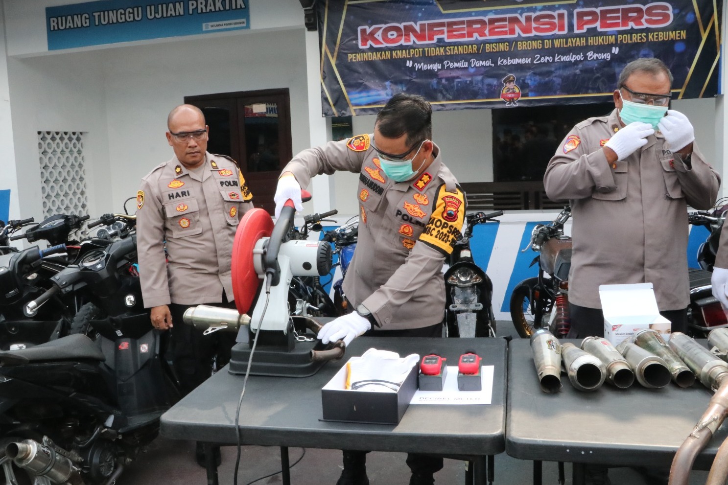 Polres Kebumen Musnahkan Ribuan Knalpot Brong, Sejak Januari hingga November 2023